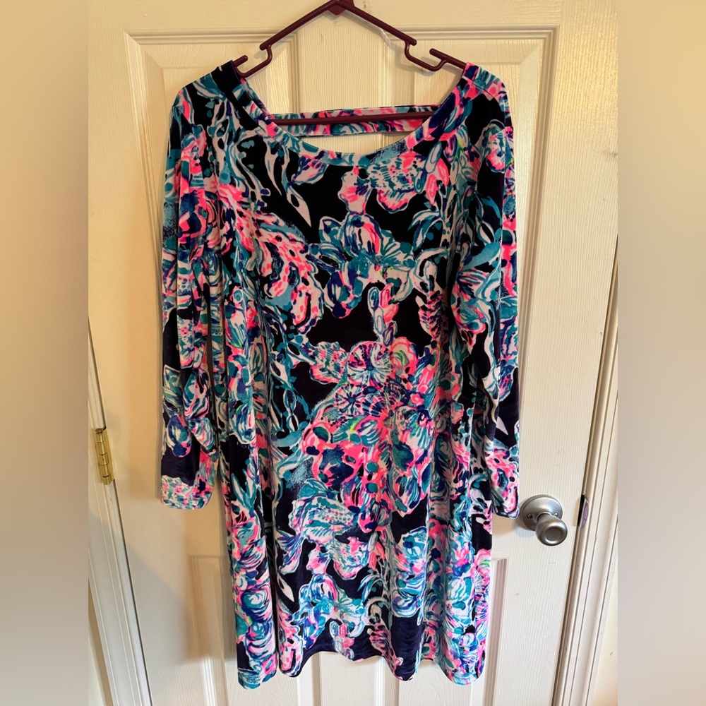 Lilly Pulitzer Blue and Pink A-line Dress